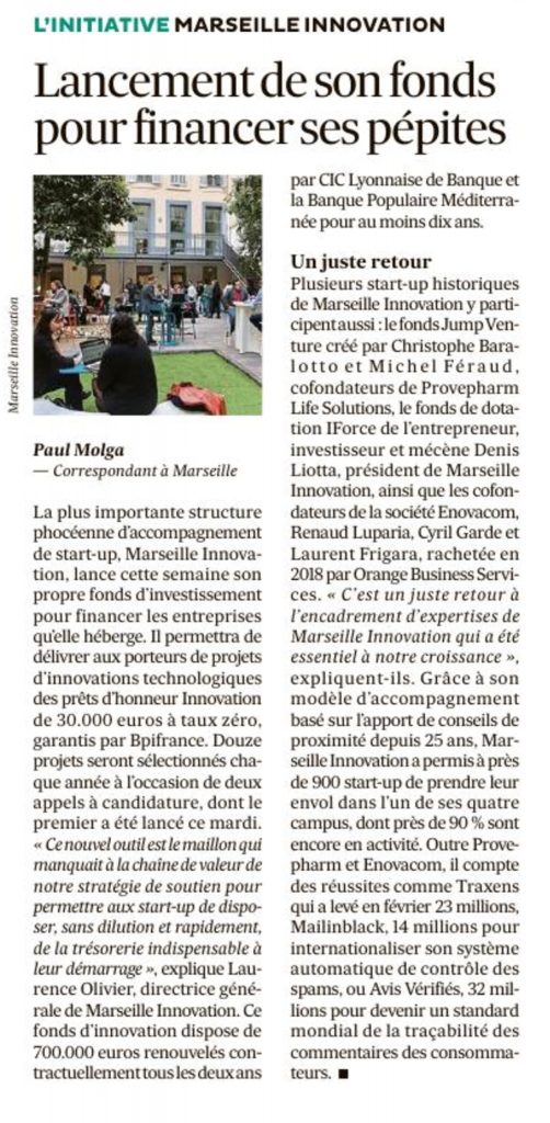 Fonds investissement Marseille Innovation