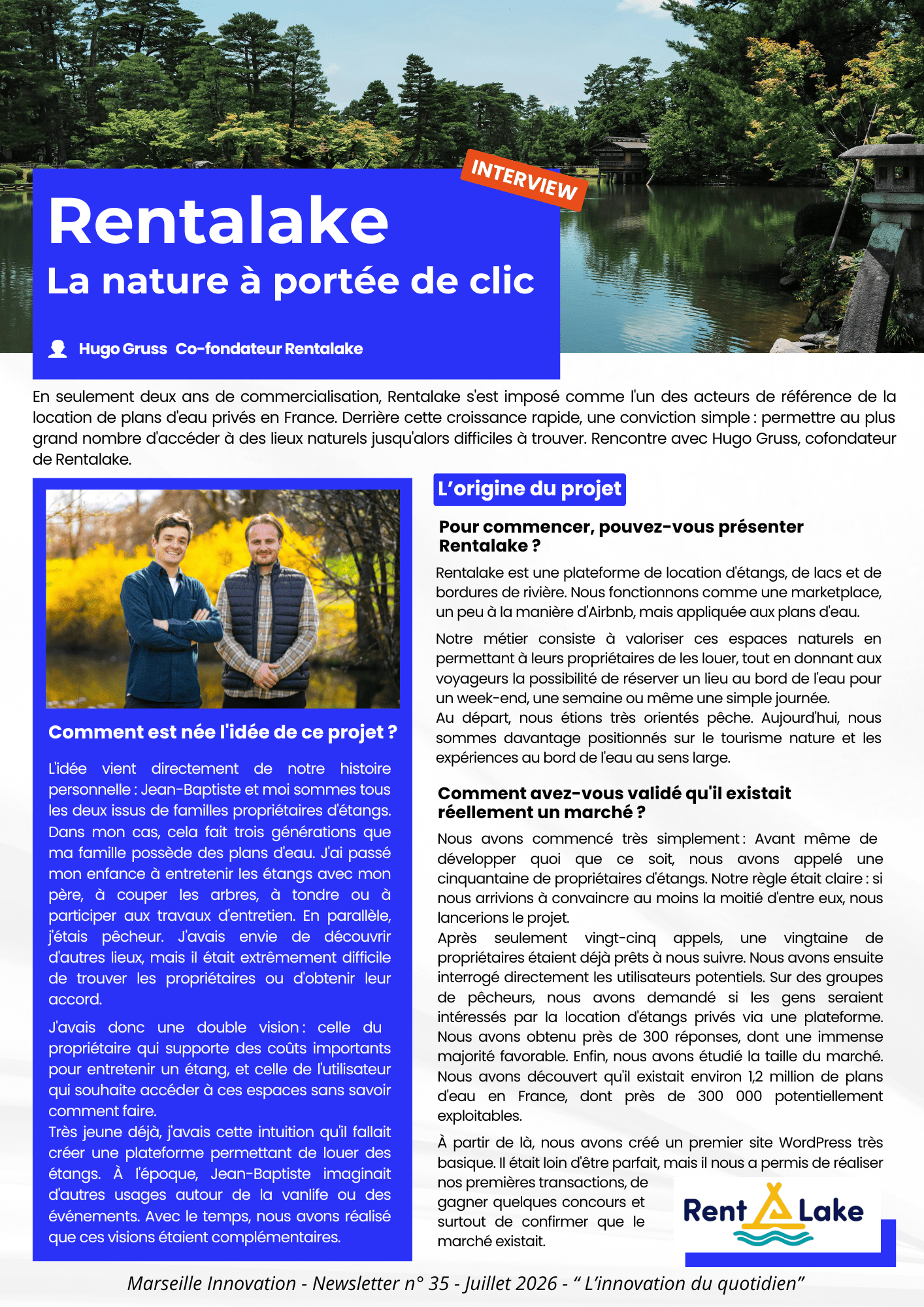 Rentalake : Interview