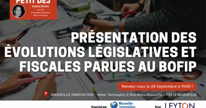 Présentation des évolutions législatives et fiscales parues au BOFIP